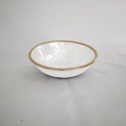 Thanni Bahamas Bowl White & Gold Medium