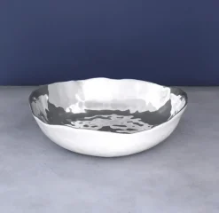 Thanni Osaka Bowl White and Silver Large