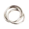 Triple Ring Napkin Ring Set of 4 - Silver