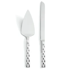 Truro Cake Knife & Server Set Platinum