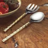 Truro Salad Servers Gold