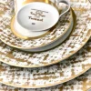 Tweed White & Gold Dinnerware