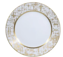 Tweed White & Gold Dinnerware