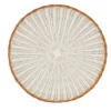 Two Tone White Rattan Round Placemat Set of 4