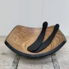Two Toned Square Oak Wood Bowl