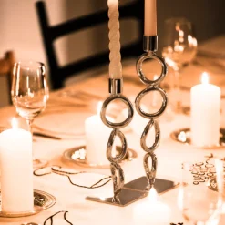 Vertigo Silver Plated Candlestick