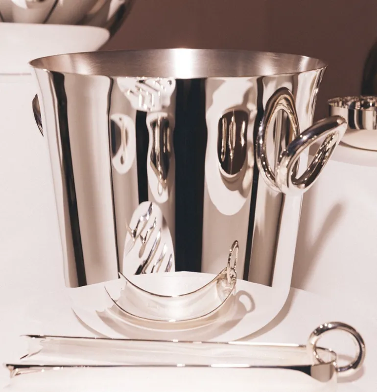 Vertigo Silver Plated Ice Tongs