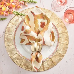 Watercolor Napkin Rust Set of 4