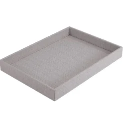 Wicker Rectangle Tray Grey