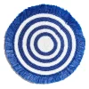 Woven Fringe Placemat Set of 4 - Navy & White