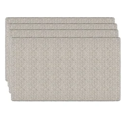 Woven Silver Oblong Placemat Set of 4