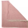 Woven Washed Fringe Napkin Pink Set of 4